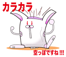 Plastic shopping bag rabbit sticker #8674879