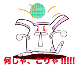 Plastic shopping bag rabbit sticker #8674894