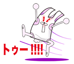 Plastic shopping bag rabbit sticker #8674897