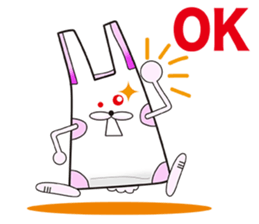 Plastic shopping bag rabbit sticker #8674902