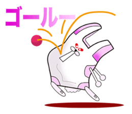 Plastic shopping bag rabbit sticker #8674904