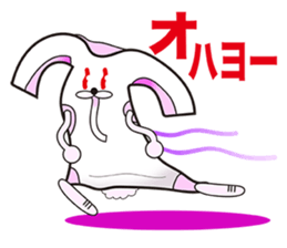 Plastic shopping bag rabbit sticker #8674905