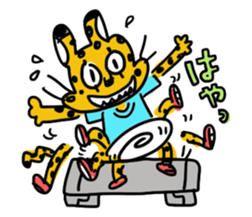 ANIMALS with step aerobic workout sticker #8676277