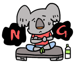 ANIMALS with step aerobic workout sticker #8676284