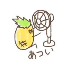 kamyu's pineapple stickers 2 sticker #8676966