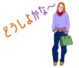 Fashionista lady sticker #8678478