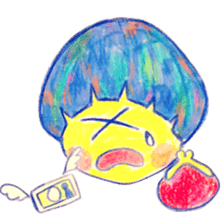 Mushroom cut and bob hair, color sticker #8678593