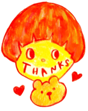 Mushroom cut and bob hair, color sticker #8678596