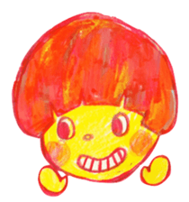 Mushroom cut and bob hair, color sticker #8678599