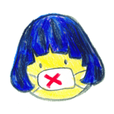 Mushroom cut and bob hair, color sticker #8678605