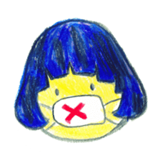 Mushroom cut and bob hair, color sticker #8678605