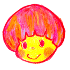 Mushroom cut and bob hair, color sticker #8678610