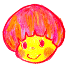 Mushroom cut and bob hair, color sticker #8678610