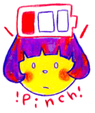 Mushroom cut and bob hair, color sticker #8678618