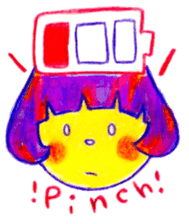 Mushroom cut and bob hair, color sticker #8678618