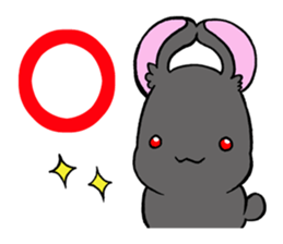 black rabbit in amami sticker #8679306