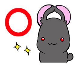 black rabbit in amami sticker #8679306