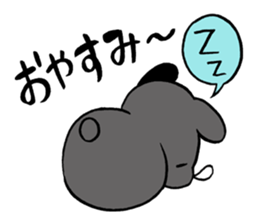 black rabbit in amami sticker #8679314