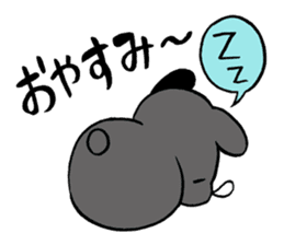 black rabbit in amami sticker #8679314