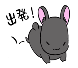 black rabbit in amami sticker #8679315