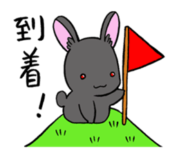 black rabbit in amami sticker #8679316