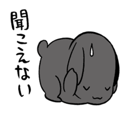 black rabbit in amami sticker #8679320