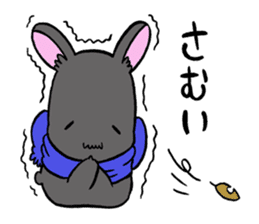 black rabbit in amami sticker #8679322