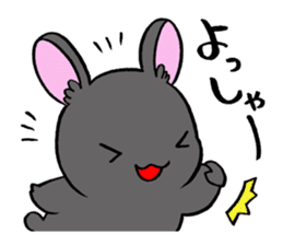black rabbit in amami sticker #8679325