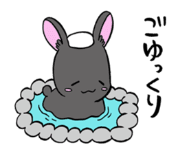 black rabbit in amami sticker #8679330