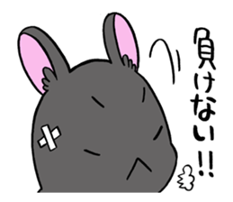 black rabbit in amami sticker #8679333
