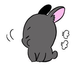 black rabbit in amami sticker #8679334
