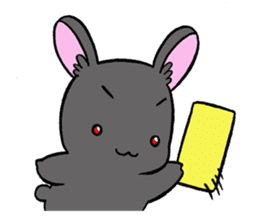 black rabbit in amami sticker #8679336