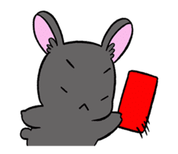 black rabbit in amami sticker #8679337
