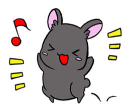 black rabbit in amami sticker #8679341