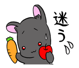 black rabbit in amami sticker #8679344
