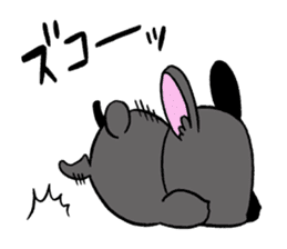 black rabbit in amami sticker #8679345