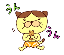 The cat which likes bread sticker #8679630