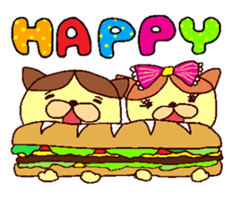 The cat which likes bread sticker #8679650