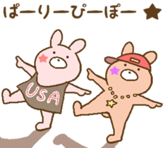 Cute rabbits Usata & Usaichi sticker #8680182