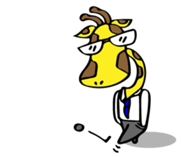 Japanese Salaryman Giraffe sticker #8680829
