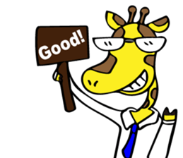 Japanese Salaryman Giraffe sticker #8680830