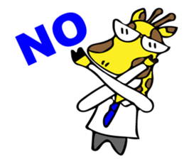 Japanese Salaryman Giraffe sticker #8680832