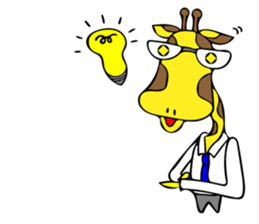 Japanese Salaryman Giraffe sticker #8680842