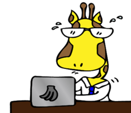Japanese Salaryman Giraffe sticker #8680844