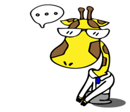 Japanese Salaryman Giraffe sticker #8680850