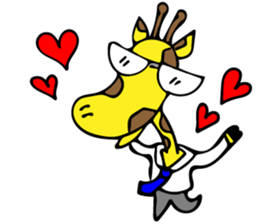 Japanese Salaryman Giraffe sticker #8680854