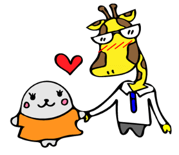 Japanese Salaryman Giraffe sticker #8680855