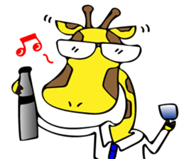 Japanese Salaryman Giraffe sticker #8680856