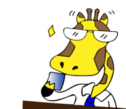 Japanese Salaryman Giraffe sticker #8680857