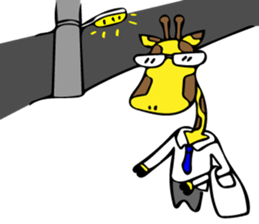 Japanese Salaryman Giraffe sticker #8680863